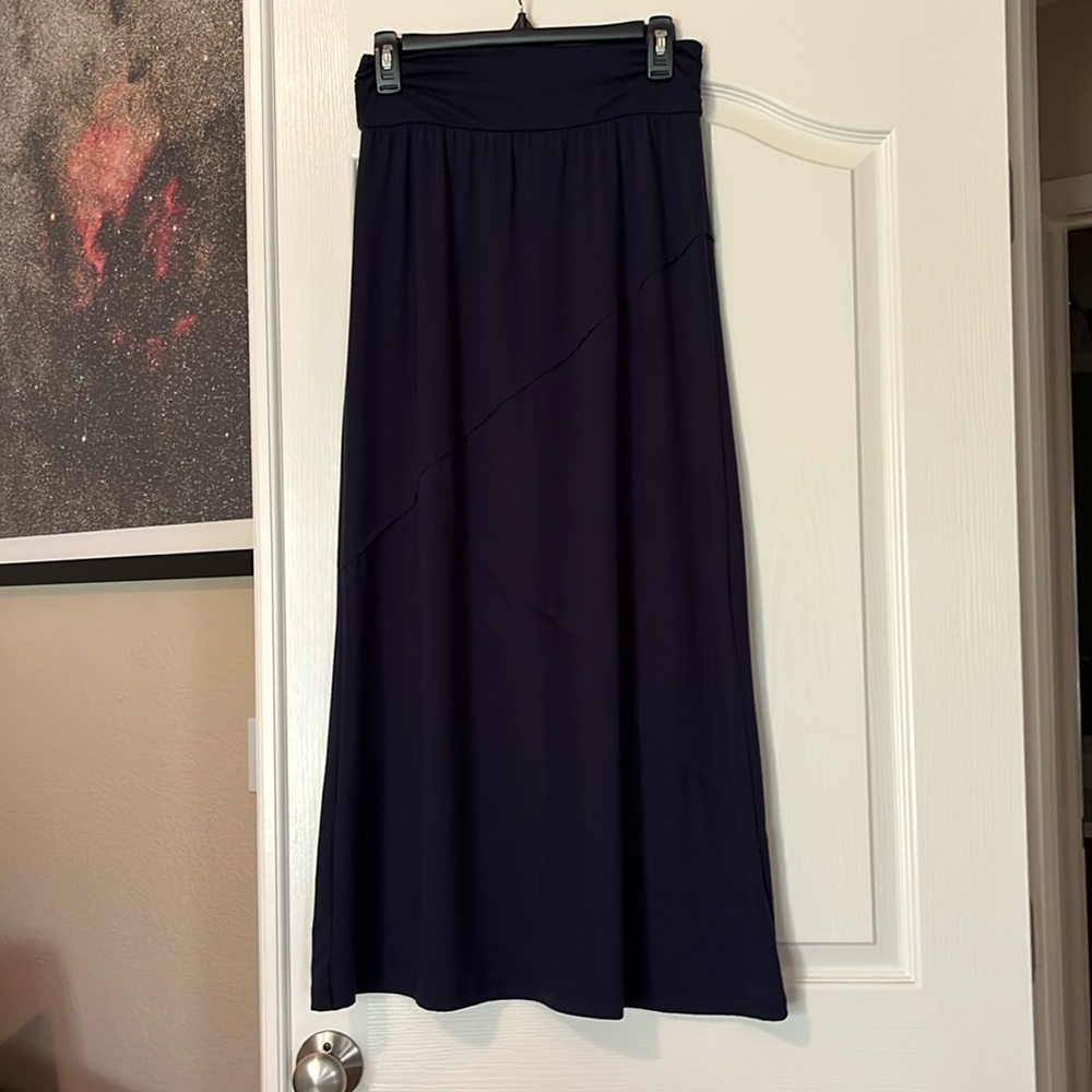 Style & Co. Navy Blue Maxi A-Line Skirt for Casual Wear